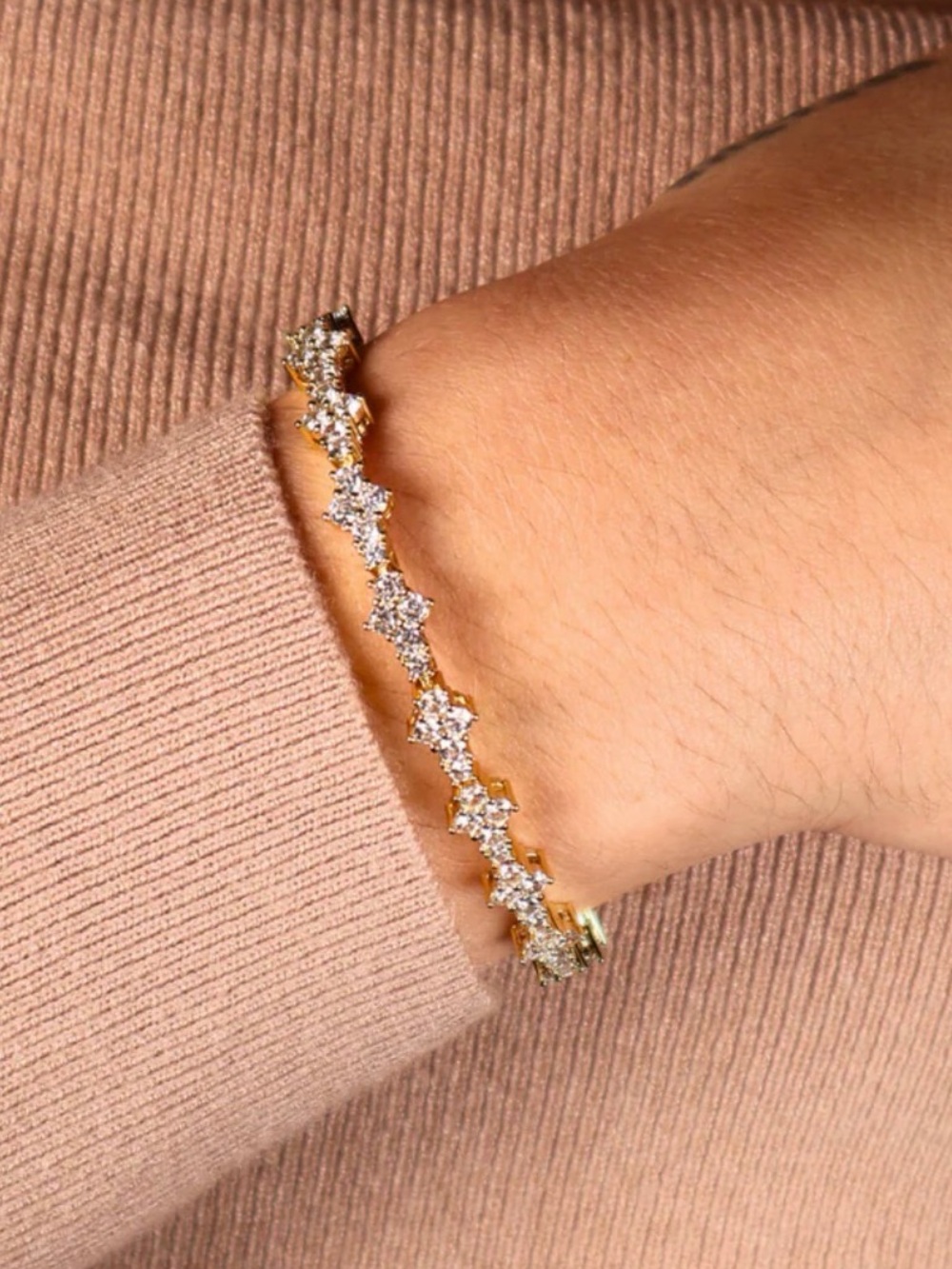 Gold Crystal Tennis Bracelet - kids Jewelry